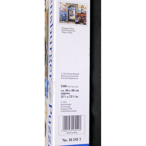 Ravensburger Puzzle 1500 Piece Passage To Paris No. 162413 Finished 31.5 x 23.5 - Picture 4 of 9